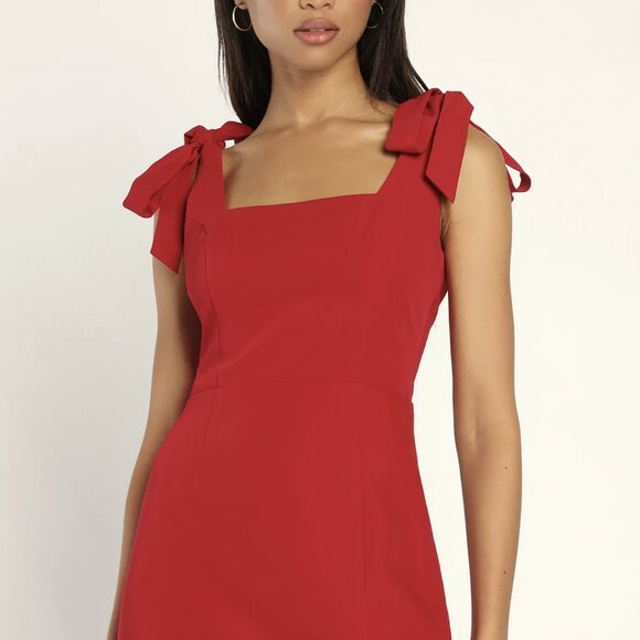Lulus Dresses & Skirts - NWT Lulus Your Sweetie Wine Red Tie-Strap Mini Dress